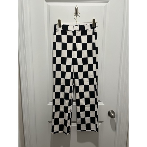 NWT's Zara Classic Checkered Pants  Trousers SZ S - Picture 3 of 7